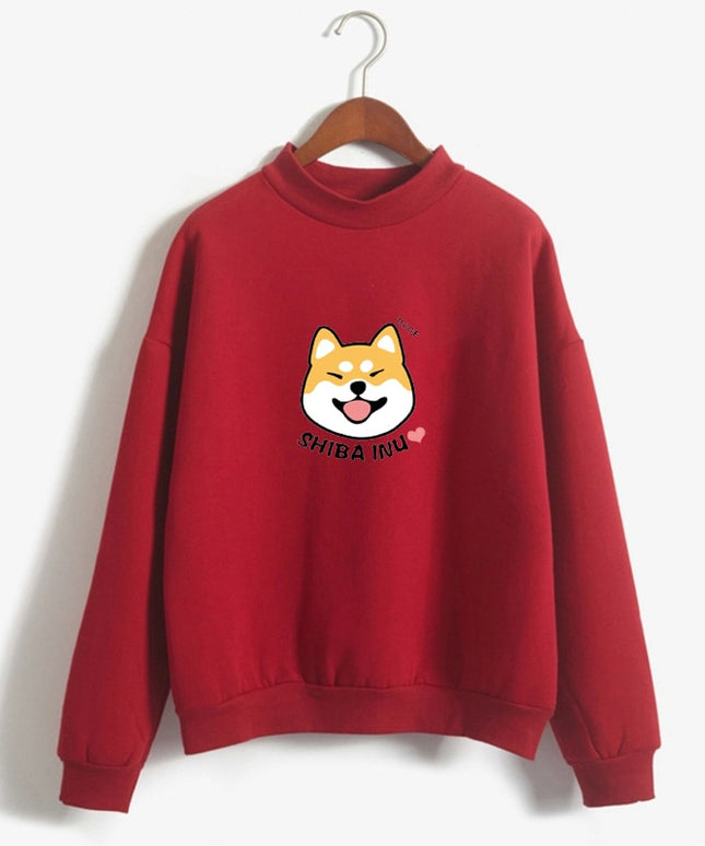 Damska bluza z nadrukiem pieska shiba