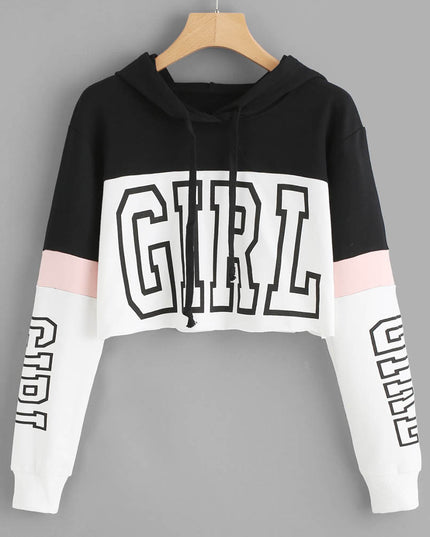 Damska bluza z kapturem z napisem GIRL