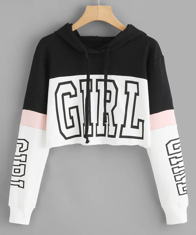 Damska bluza z kapturem z napisem GIRL