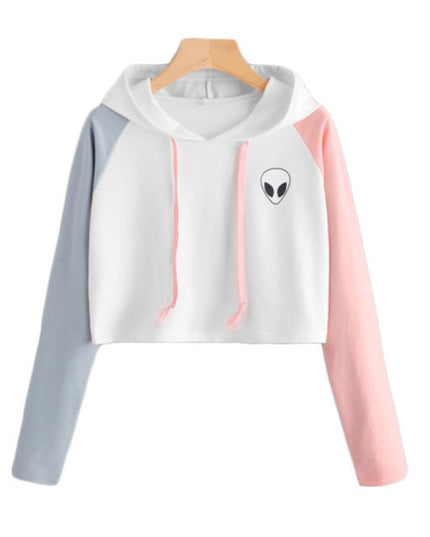 Damska bluza trzykolorowa długości crop