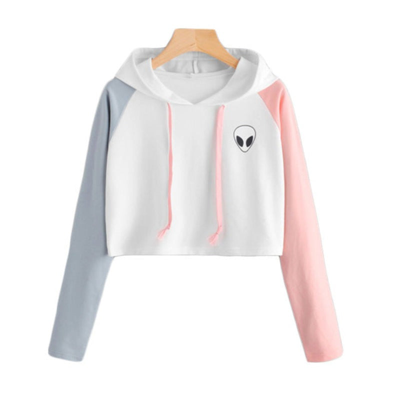 Damska bluza trzykolorowa długości crop