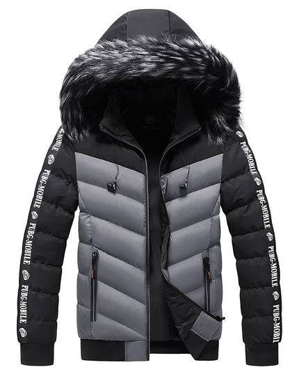 Męska kurtka zimowa ocieplana z kapturem
