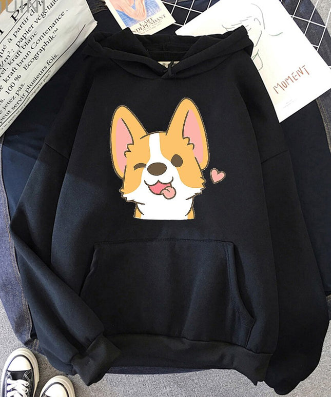 Damska bluza z pieskiem corgi