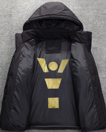 Męska kurtka zimowa pikowana z kapturem