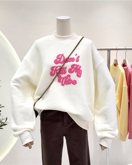 Damska bluza z trójwymiarowym napisem