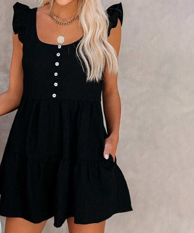 Damski kombinezon na ramiączkach z falbanką