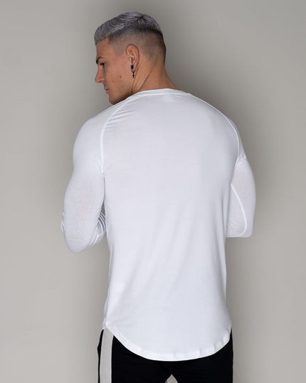 Męska koszulka z długim rękawem o prostym kroju