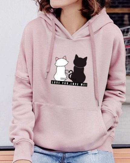 Damska bluza z nadrukiem z kotkami