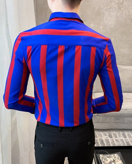 Męska koszula dopasowana w paski