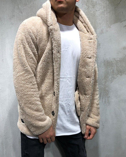 Męska bluza polarowa z kapturem rozpinana