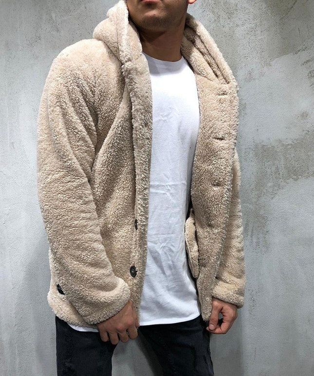 Męska bluza polarowa z kapturem rozpinana