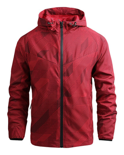 Męska kurtka przejściowa wiatrówka z kapturem