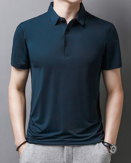 Męska koszulka polo z prążkowanej tkaniny