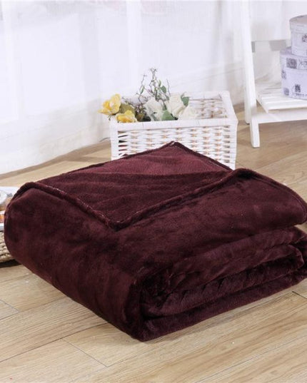 Koc dekoracyjny solidny w jednolitych kolorach