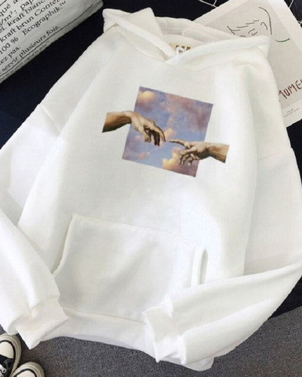 Męska bluza z kapturem i nadrukiem