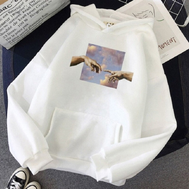 Męska bluza z kapturem i nadrukiem