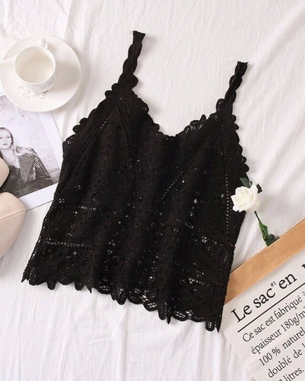 Damski koronkowy top na ramiączkach