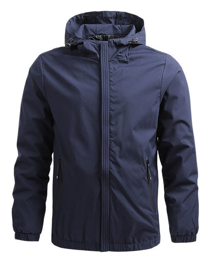 Męska kurtka przejściowa wiatrówka z kapturem