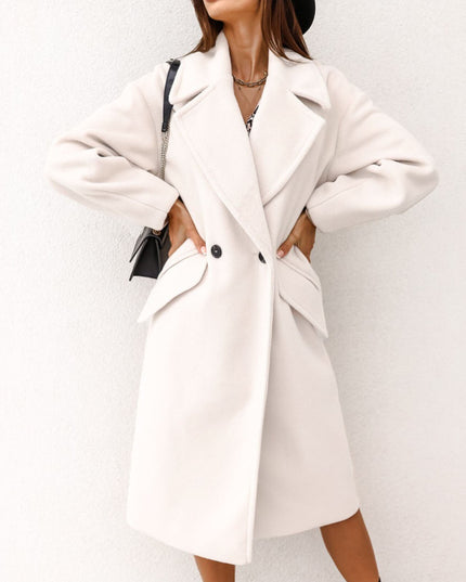 Damski płaszcz klasyczny długości za kolano