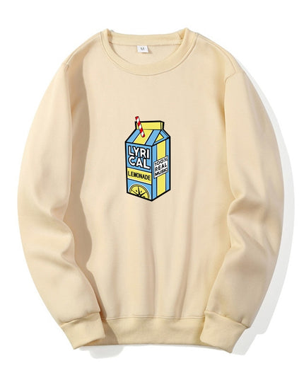 Męska bluza bez kaptura z nadrukiem