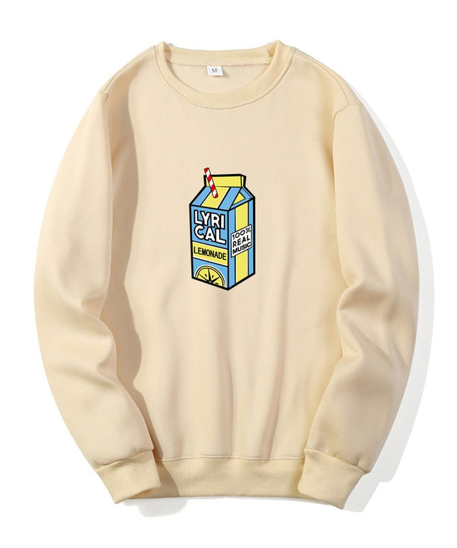 Męska bluza bez kaptura z nadrukiem