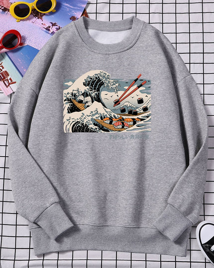 Męska bluza bez kaptura z nadrukowanym obrazkiem