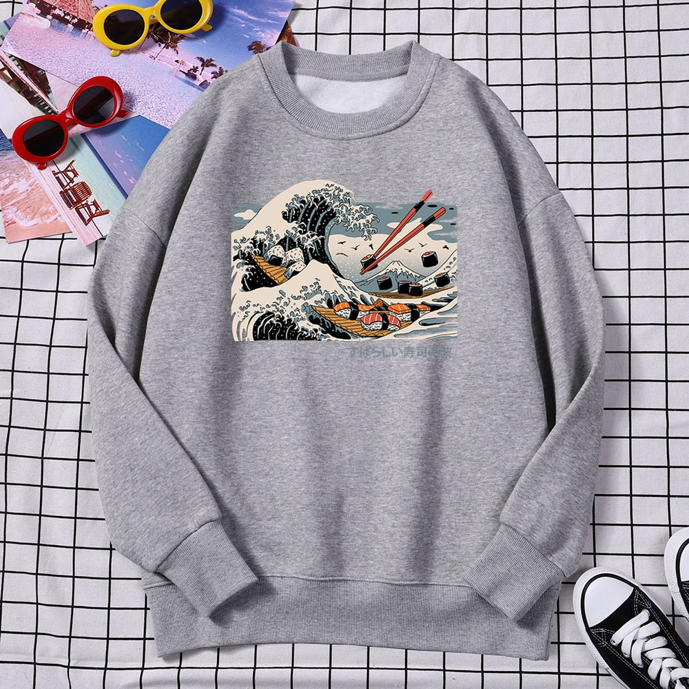 Męska bluza bez kaptura z nadrukowanym obrazkiem