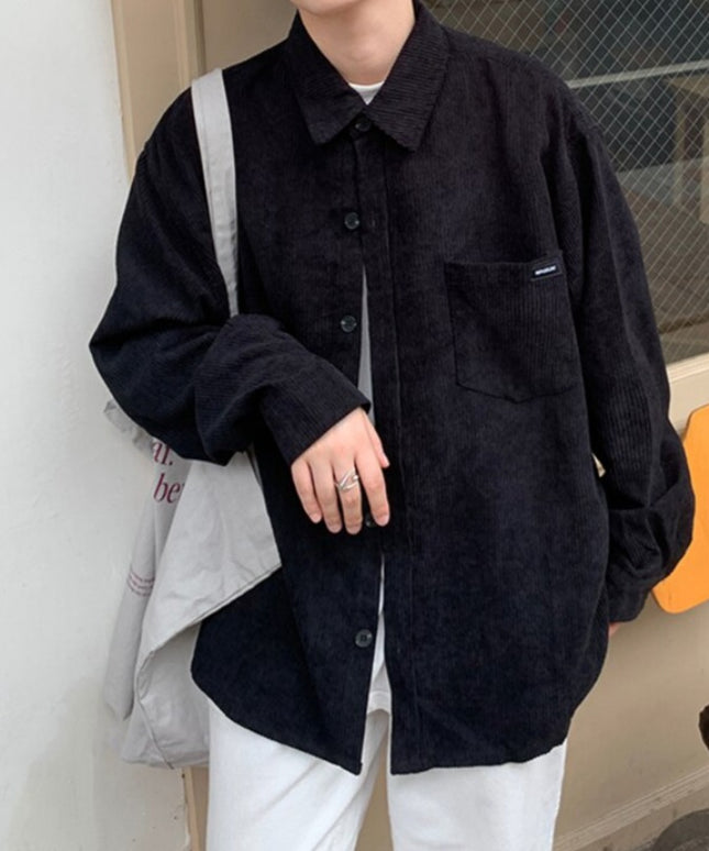 Męska koszula sztruksowa o kroju oversize