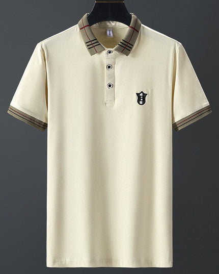 Męska koszulka polo z kołnierzykiem w kratkę