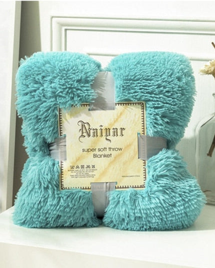 Miękki koc z długim włosiem