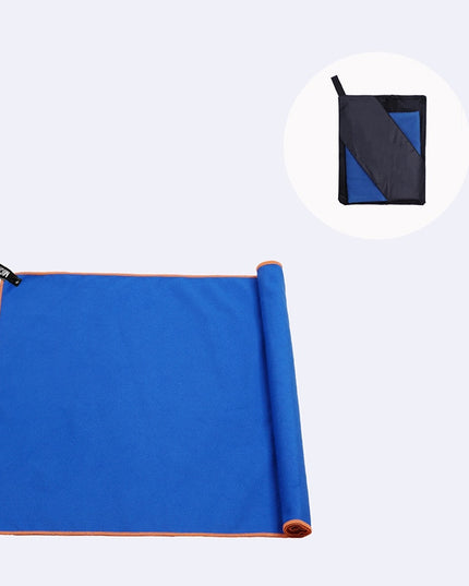 Ręcznik sportowy przenośny z pokrowcem w jednolitych kolorach