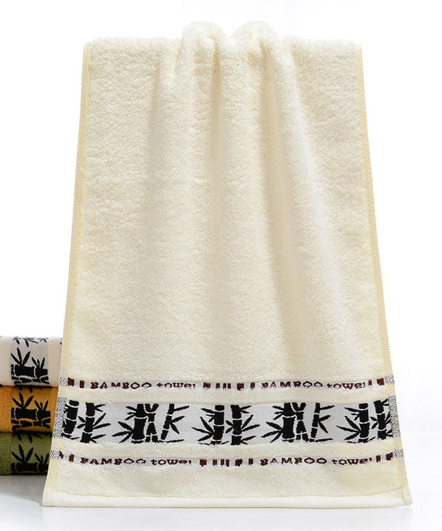 Ręcznik łazienkowy bambusowy ze wzorem zestaw