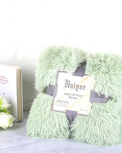 Miękki koc z długim włosiem