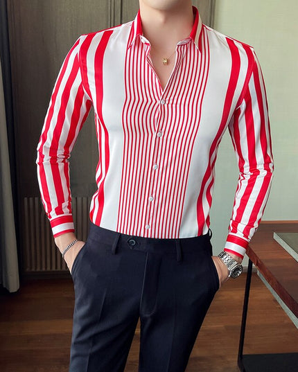 Męska koszula o dopasowanym kroju w paski