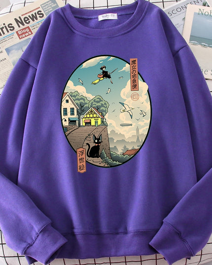 Męska bluza bez kaptura z nadrukowanym obrazkiem