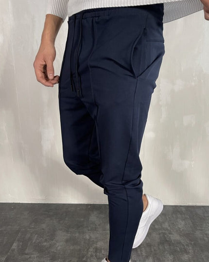 Męskie spodnie treningowe z ozdobnym przeszyciem