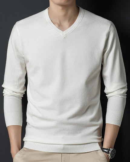 Męski sweter z dekoltem w serek