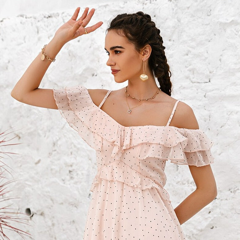 Sukienka mini w groszki