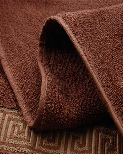 Ręcznik łazienkowy bawełniany ze złotym wzorem