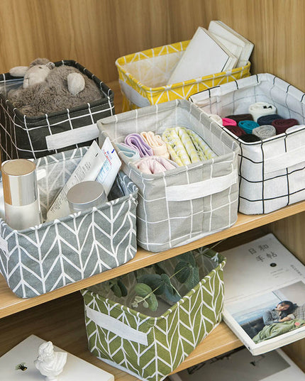 Organizer pudełko do przechowywania lniane