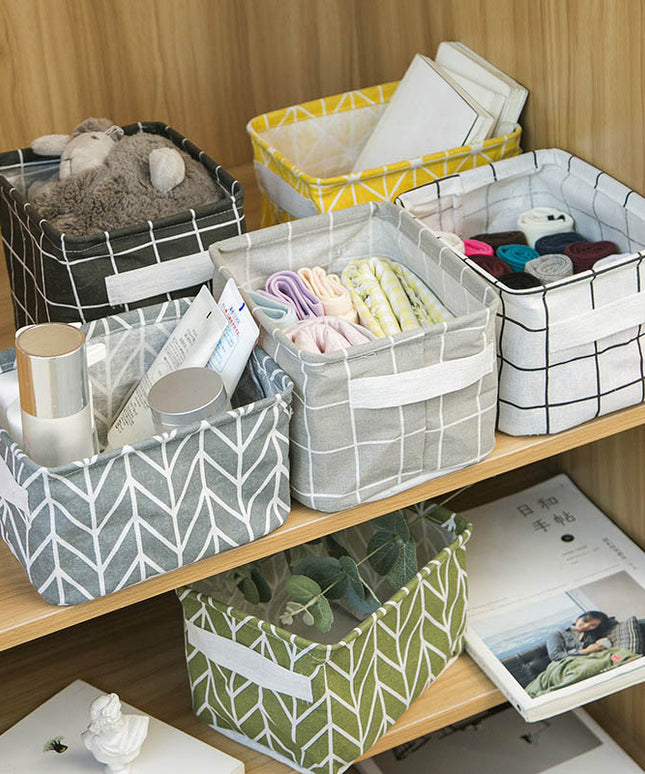 Organizer pudełko do przechowywania lniane