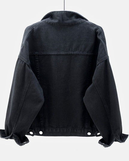 Damska kurtka jeansowa klasyczna o prostym kroju