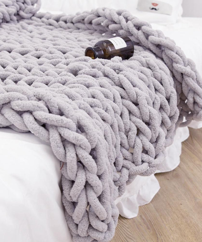 Koc dziergany narzuta na łóżko