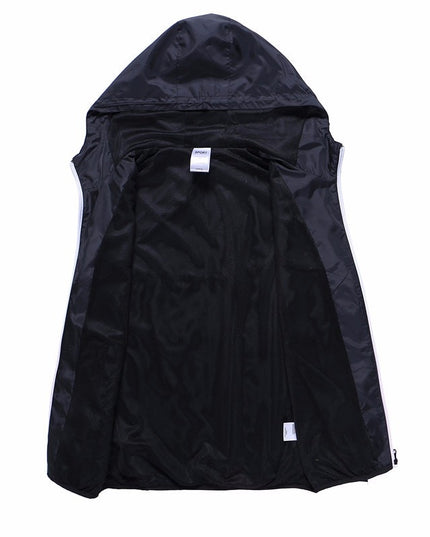 Męska kurtka przejściowa wiatrówka z kapturem