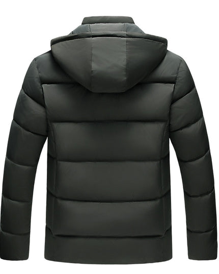 Męska kurtka zimowa pikowana z ociepleniem i kapturem