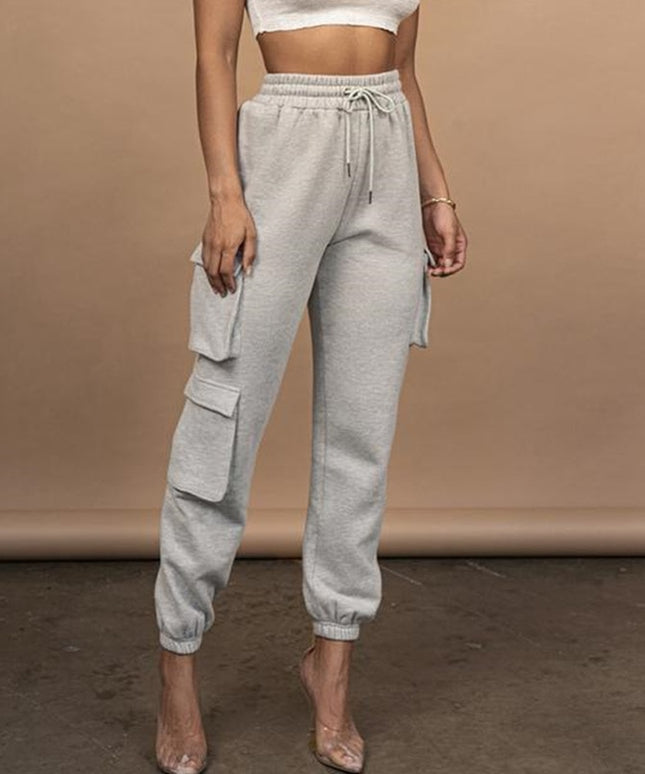 Damskie spodnie dresowe cargo