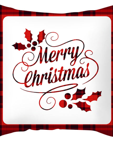 Świąteczna poszewka na poduszkę z napisem Merry Christmas