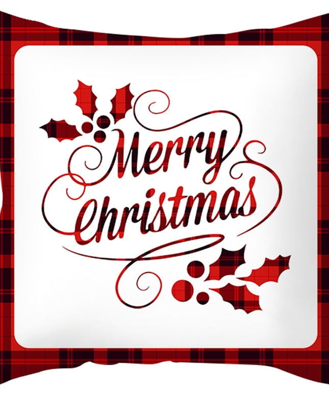Świąteczna poszewka na poduszkę z napisem Merry Christmas