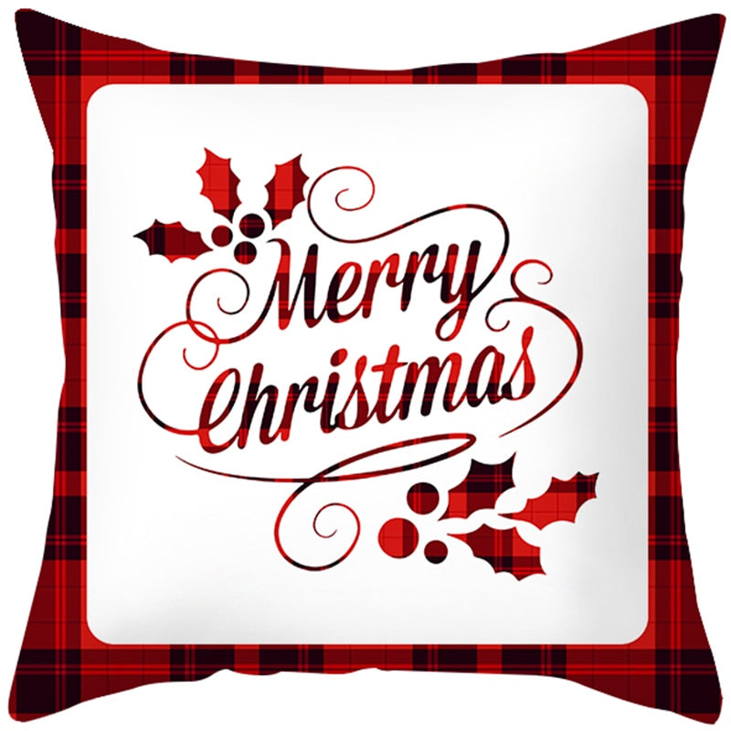 Świąteczna poszewka na poduszkę z napisem Merry Christmas