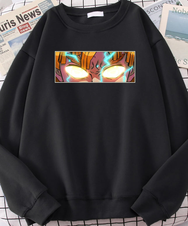 Męska bluza bez kaptura z nadrukiem